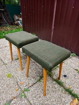 Krásné Retro stoličky /taburety Brusel_cena za kus - 6