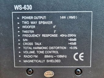 Reproduktory Surf Sound WS-630, FM tuner - 6