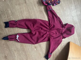 DUPETO Softshellový overal vínový Bobule + merino kukla - 6