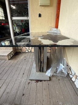 Jídelní stůl s mramovou deskou - 6
