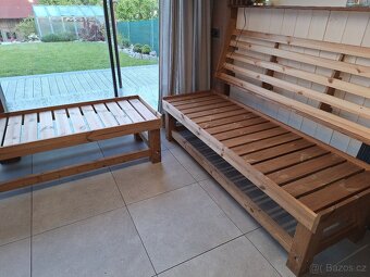zahradní nábytek thermowood - lavice s matrací - 6