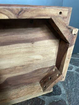 Dřevěná lavice masivní dřevo Sheesham - 6