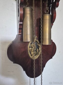 Zánské / Fríské Hodiny s fází měsíce - kořenice - funkční - 6