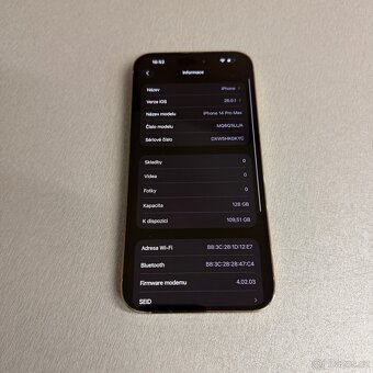 iPhone 14 Pro Max 128GB gold, pěkný stav, rok záruka - 6