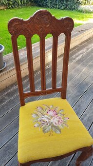 Dubové židle Ludvík XV. Řezbované 6 ks - 6