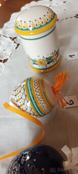 Porcelánové kraslice velké 9 cm a Dozička ve stejném dekoru - 6
