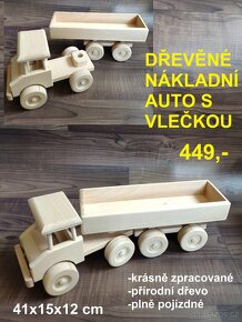 Dřevěný vlak, dřevěný vláček- více druhů - 6