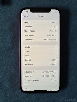 📱 iPhone 12 64 GB RED – funkÄŤnĂ, hezkĂ˝ stav đź”´ - 6