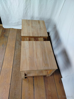 Odkládací stolky - masiv TEAK - 6