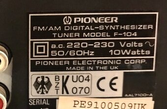 PIONEER HIFI SESTAVA ,ZESILOVAČ ,TUNER ,CD,GRAMOFON (1994) - 6