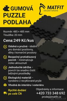 Puzzle gumová podlaha - 6