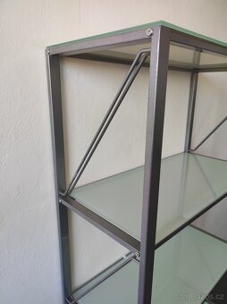 Skleněný interiérový regál 76x34 výška 170 cm - 6
