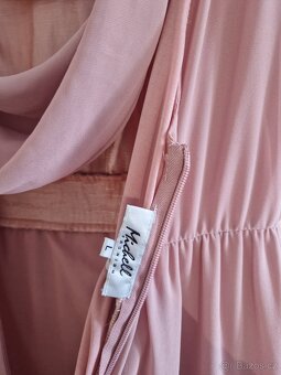 Růžové společenské šaty Michell velikost L - 6