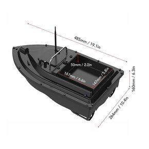 NOVÁ Zavážecí loďka na ryby s GPS + ZDARMA černý OBAL - 6