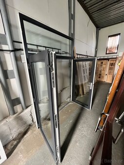 VCHODOVÉ PLASTOVÉ VELIKÉ DVOUKŘÍDLÉ DVEŘE 197x278-ANTRAZIT - 6