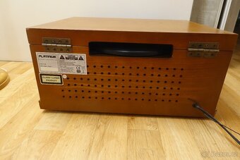 Retro dřevěný gramofon Platinum LC-6289 – rádio AM/FM, CD - 6