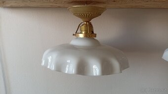 Repasovaný stropní mosazný lustr - 6