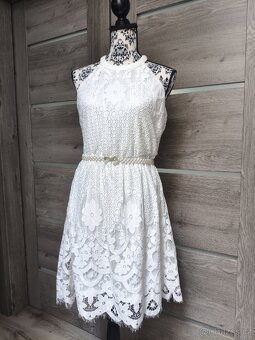 Bílé krajkové šaty zn. VILA vel. 42/44 - 6