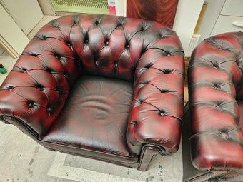 CHESTERFIELD ŠTÝL 3+1+1+UŠÁK KRESL,ZNÍŽENÁ CENA - 6