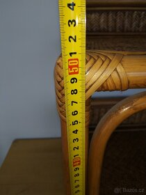 Stolek z přírodního ratanu a bambusu - 6