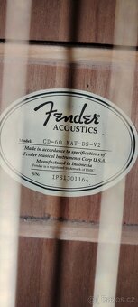 Akustická kytara Fender CD-60 + bohaté příslušenství - 6