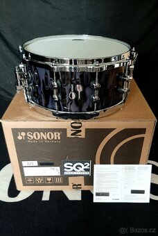 Prodám nový bukový snare SONOR SQ2- medium 14"x6,5", lak l - 6