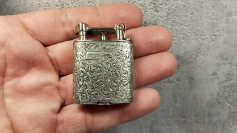 Starožitný stříbrný zajímavý zapalovač, 33g, ag - 6