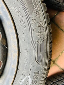 4x Plechové disky R15, 5x100, zimní pneumatiky - 6