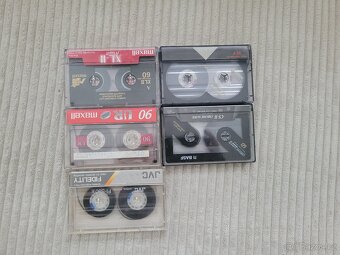 Použité MC kazety Sony, TDK, Maxell, Agfa, RAKS, BASF - 6