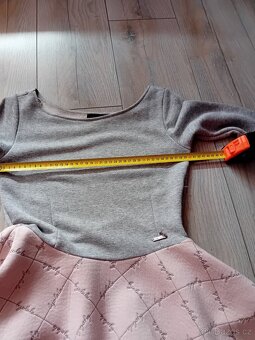 Sexy šedo růžové mini šaty vel. XS-S - 6