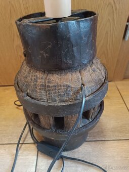 Starožitná dřevěná lampa - 6