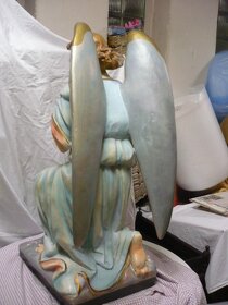 Velký starožitný anděl 120 let starý výška 70 cm původní - 6