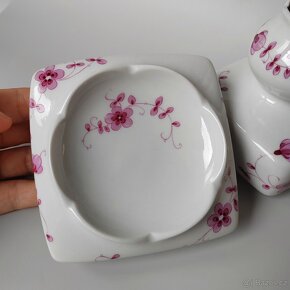Kouzelný porcelánovy váza a popelník od manufaktury Lichte - 6