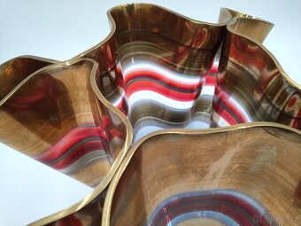 Krásná vypalovaná váza na plastickém skle Antonie Jankovcová - 6