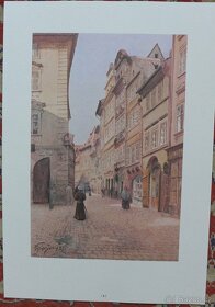 Václav Jansa - Sada 12 akvarelů ze staré Prahy - 6