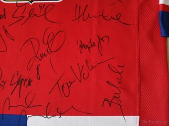 Hokejový dres ČR Jaromír Jágr - MS 2004 s podpisy hráčů - 6