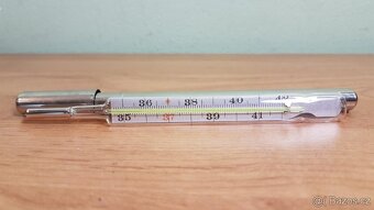 VOJENSKÝ RTUŤOVÝ TEPLOMĚR LÉKAŘSKÝ W.GERMANY 1963 - 6