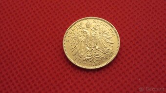 Zlaté mince 10,20,100 koruna Františka Josefa I - 6