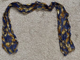 Nový dámský lehký šátek - motiv mořské plody, Indie, viskóza - 6