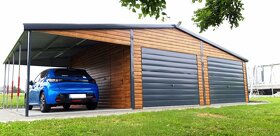 Plechová garáž Superline 3x5m, sedlová střecha - 6