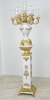 Zámecké podlahové lampy - mramor - bronz - 218 cm - 6