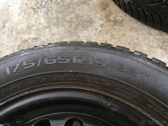 Zimní kompletní kola 4x100 r14 pneu 175/65 r14 4x7mm - 6