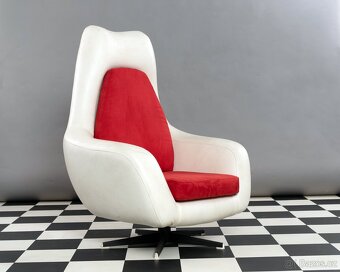 2 x designové otočné křeslo vajíčko 70. léta - 6