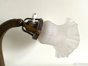 Stará secesní stolní lampa lampička, možná na zeď - 6