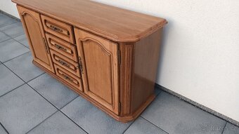 Masivní rustikální dubová komoda - 6