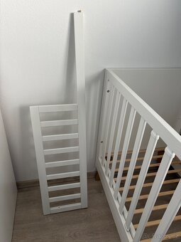 KLUPS Postýlka dětská se zábranou Noah bílá 120x60 cm - 6