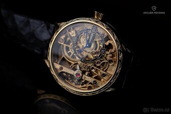 Starožítné skeletové 8-denní hodinky HEBDOMAS 1900 - 6