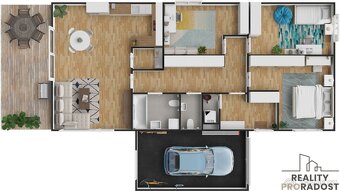 Prodej domu 4+kk,108,6m2, s garáží 20,9m2, a pozemkem 689m2, - 6