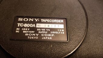 Přenosný kotoučový magnetofon SonyTC800A - sběratelský - 6