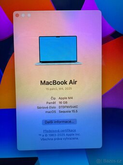MacBook Air 15” M4 2025 16/256GB modrý - 6